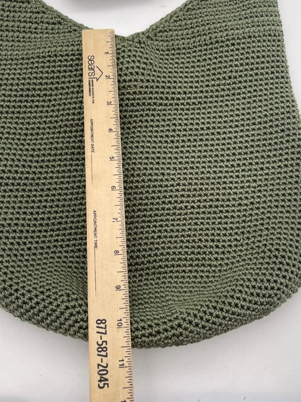 The Sak Knit Crochet Hobo Bag Purse Shoulder Bag Handbag Bucket Large Green - Picture 3 of 10